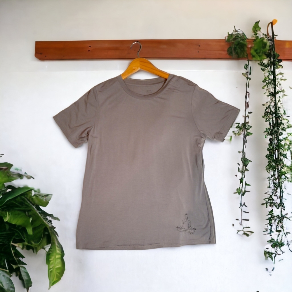 Calme by Johnny Was Gray Yoga Tee
